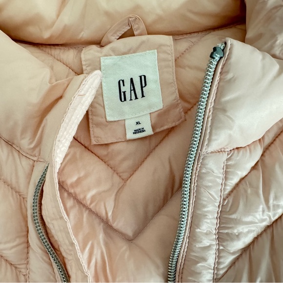 GAP Cold Control Lightweight Misty Pink Rose Puffer Jacket- Size XL - Picture 7 of 10